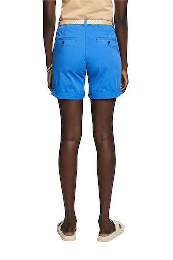 Braided Belt Shorts - Bright Blue