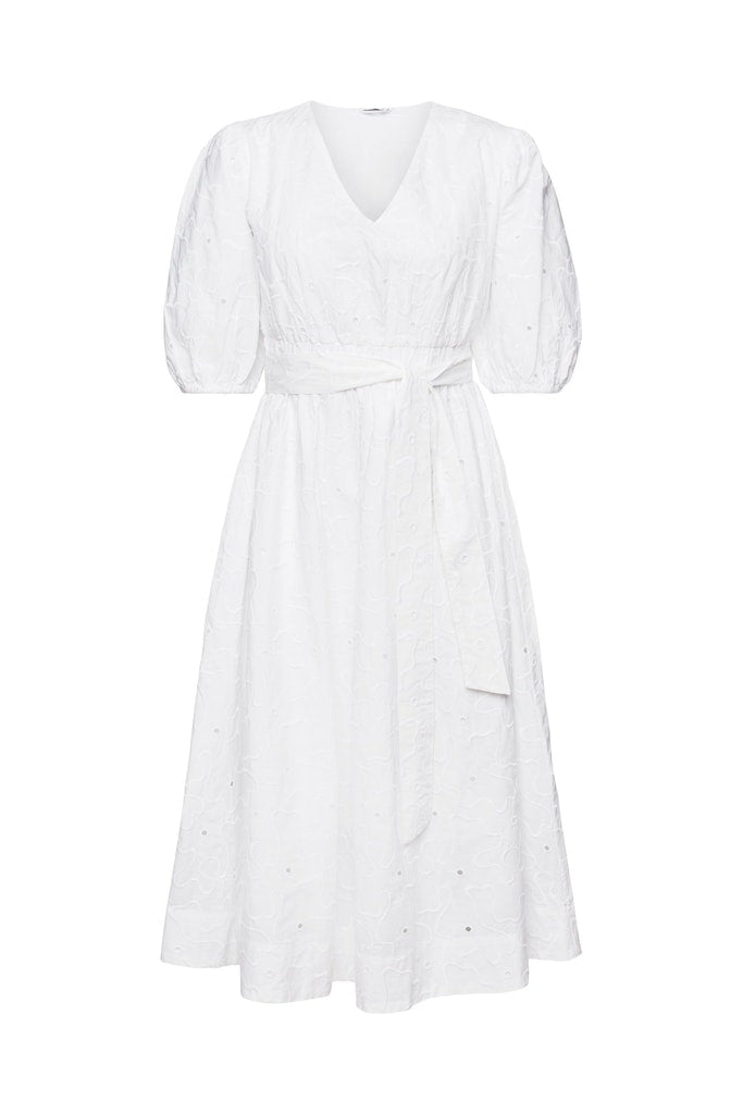 Casual Linen Dress - White