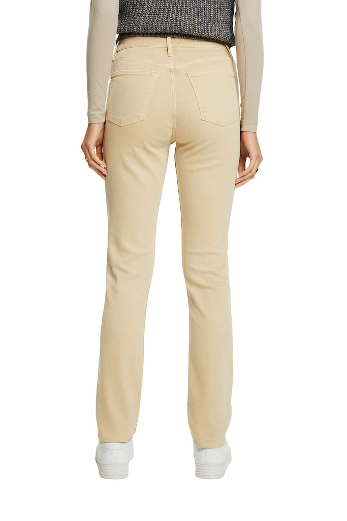 Casual Mid Rise Slim Trouser - Sand