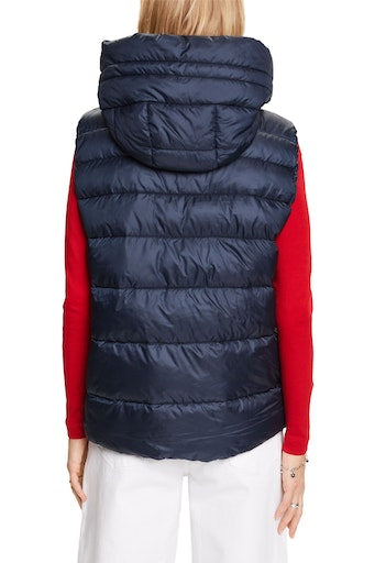 Casual Hooded Gilet - Navy