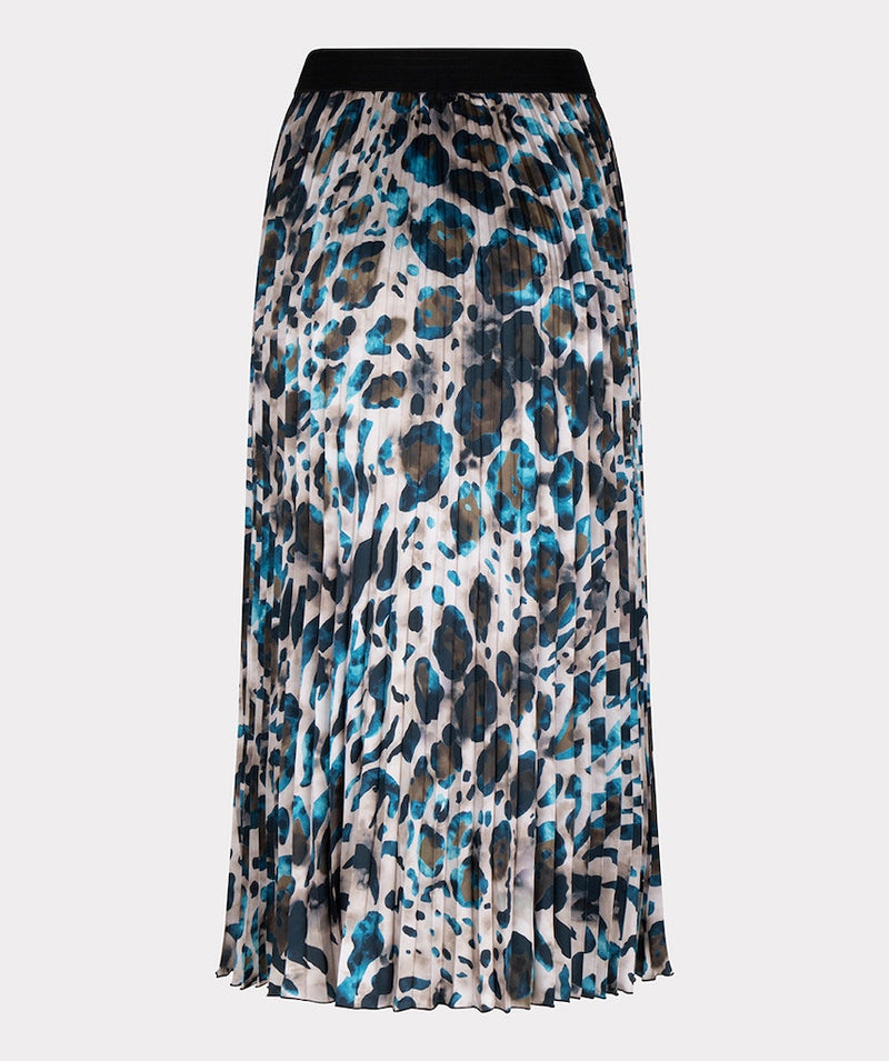 Animal Print Plissee Skirt - Print