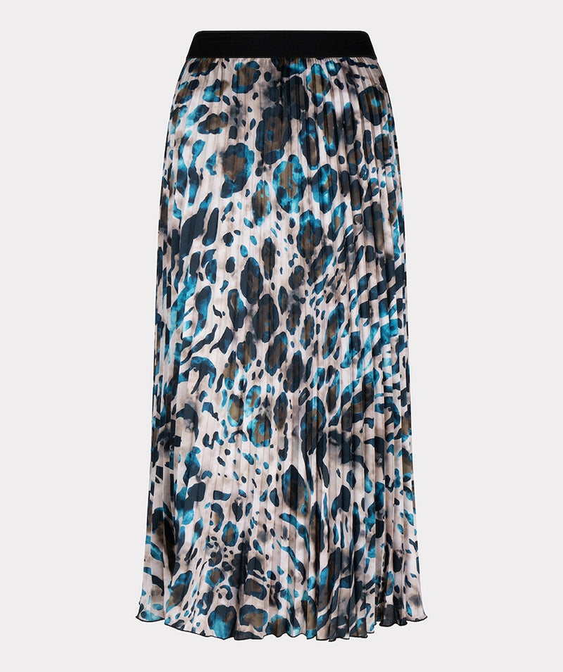 Animal Print Plissee Skirt - Print