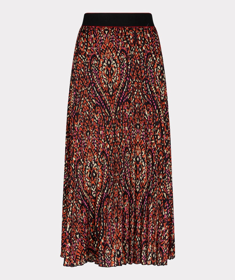 Sateen Plissee Skirt - Print