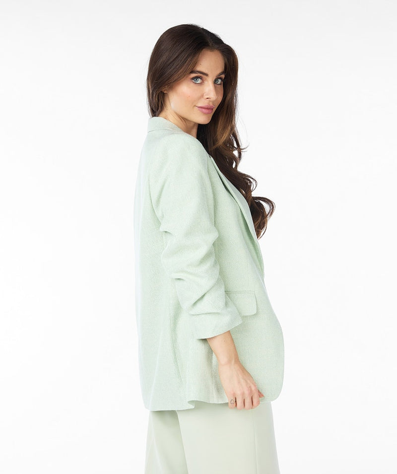 Esqualo Linen Look Blazer - Green