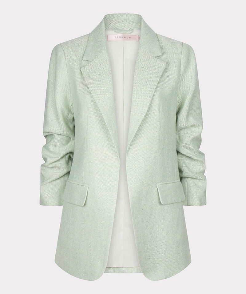 Esqualo Linen Look Blazer - Green