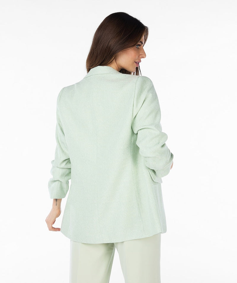 Esqualo Linen Look Blazer - Green