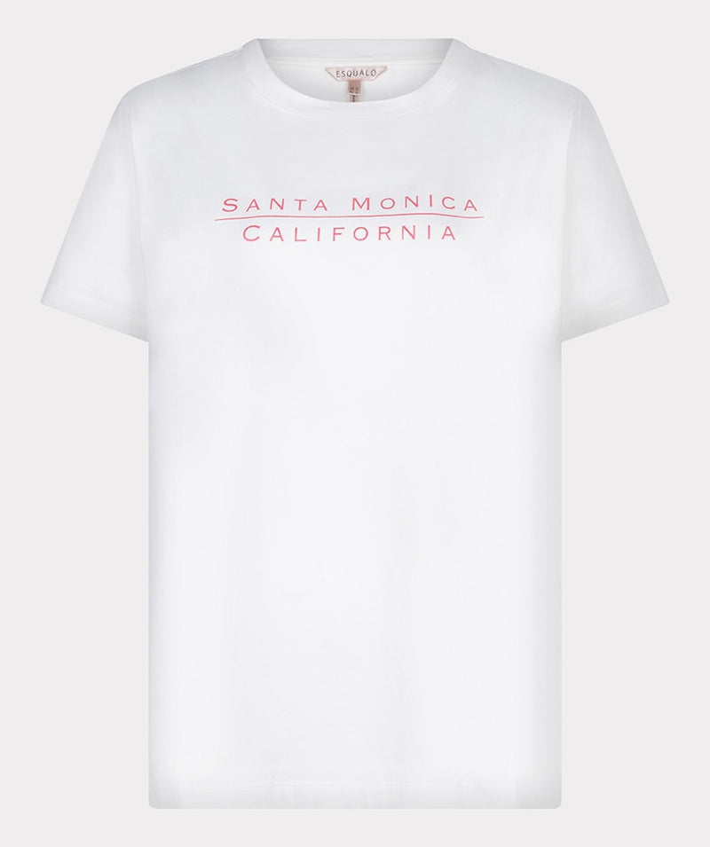 Santa Monica T-Shirt - Off White/strawberry