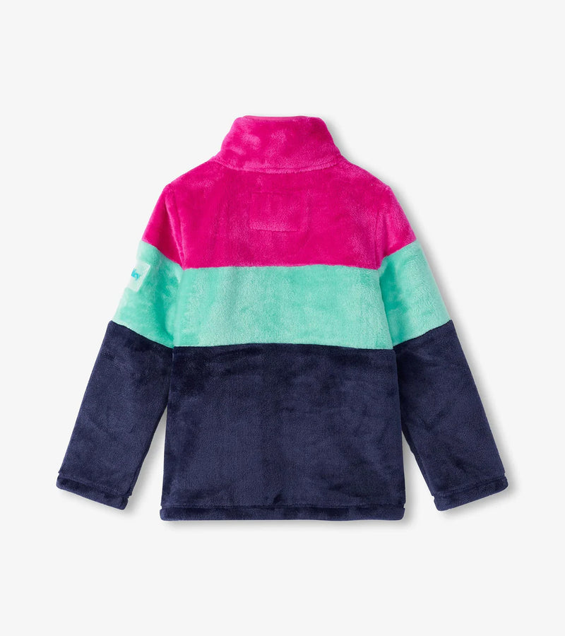 Colourblock Stripes Fuzzy Fleece - Colorblock Stripes