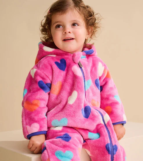 Hearts Fuzzy Fleece Bundler - Hearts