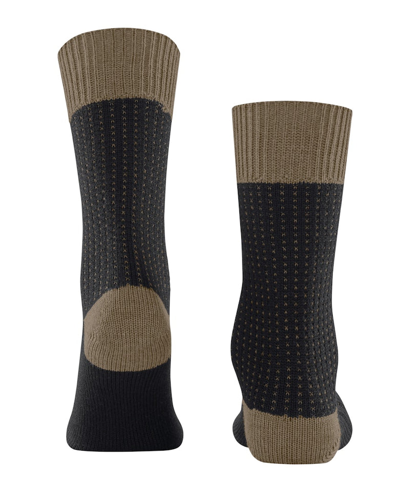 Expanded Shadow 2 Tone Sock - Black