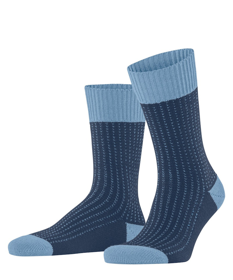 Expanded Shadow 2 Tone Sock - Royal Blue