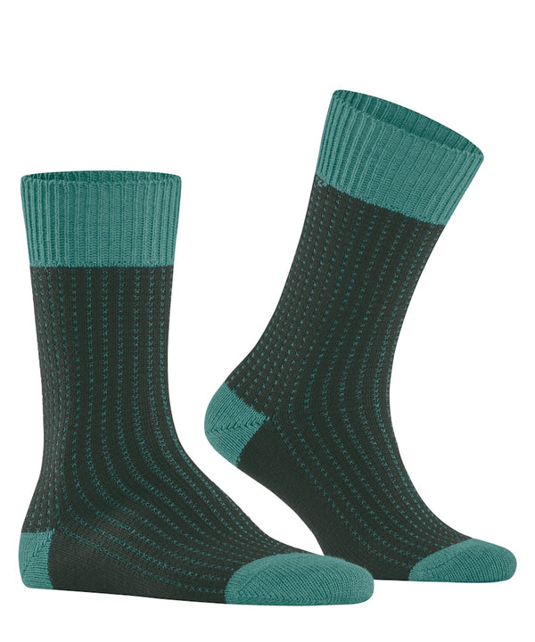 Expanded Shadow 2 Tone Sock - Forest