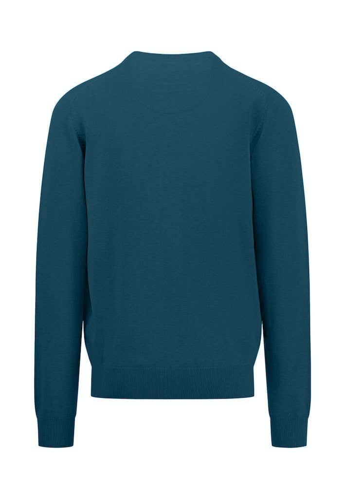 V Neck Jumper - Drak Teal