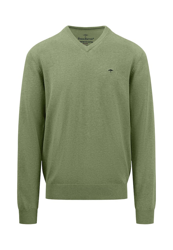 V Neck Jumper - Light Khaki