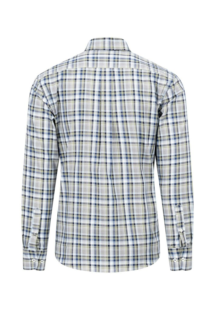 Herringbone Check Button Down - Light Khaki