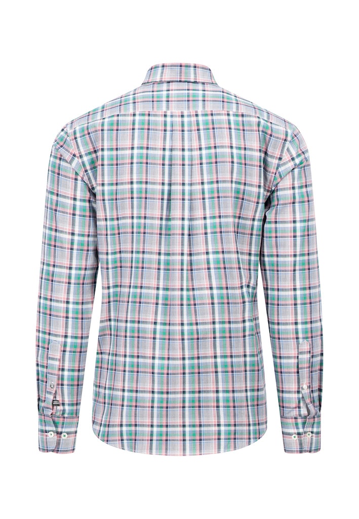 Herringbone Check Button Down - Grass Green