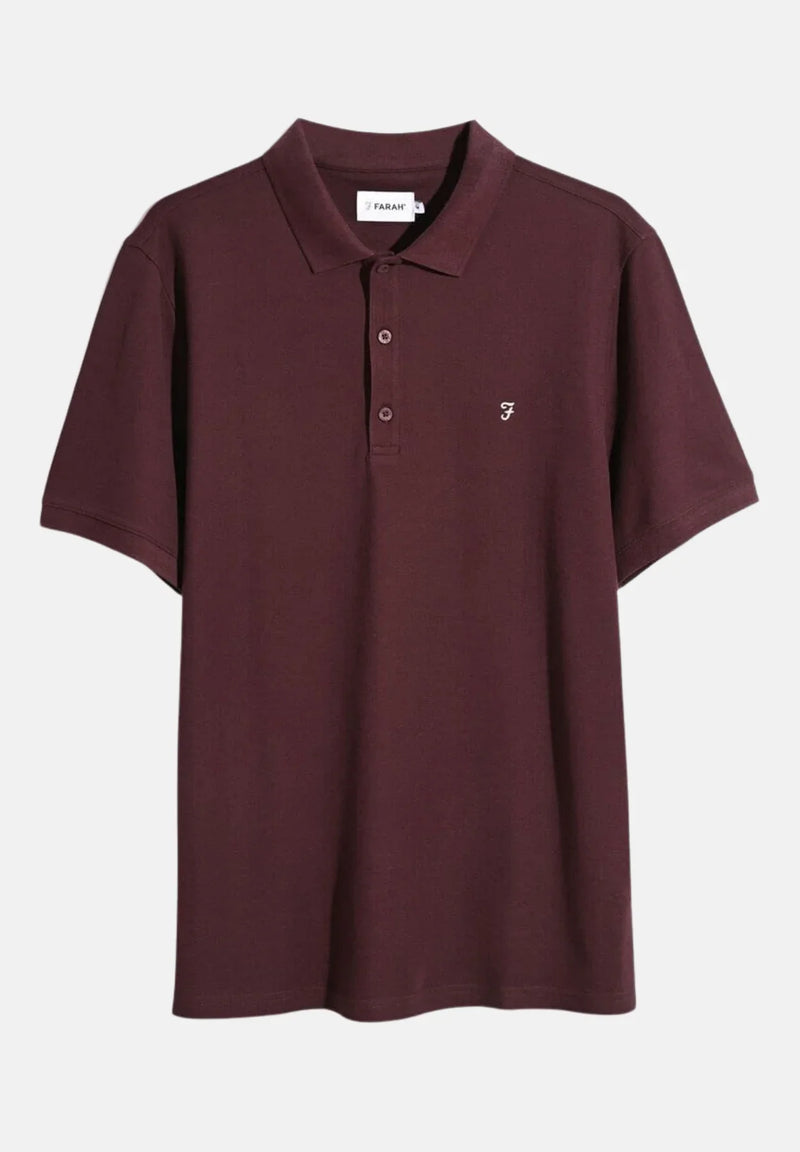 Hudson Short Sleeve Polo Shirt - Oxblood