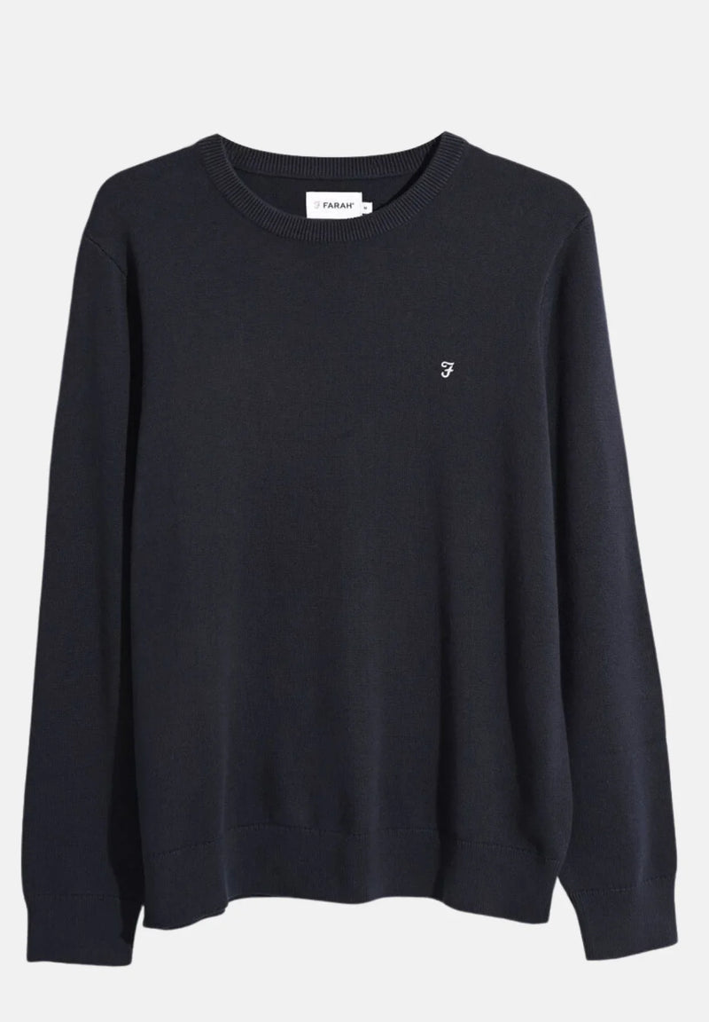 Ludlow Round Neck Jumper - True Navy