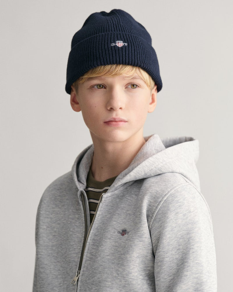 Shield Cotton Beanie - Evening Blue