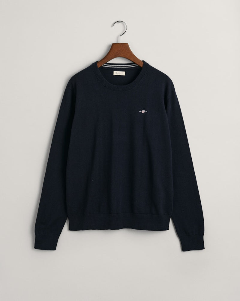 Shield Classic Round Neck Jumper - Evening Blue