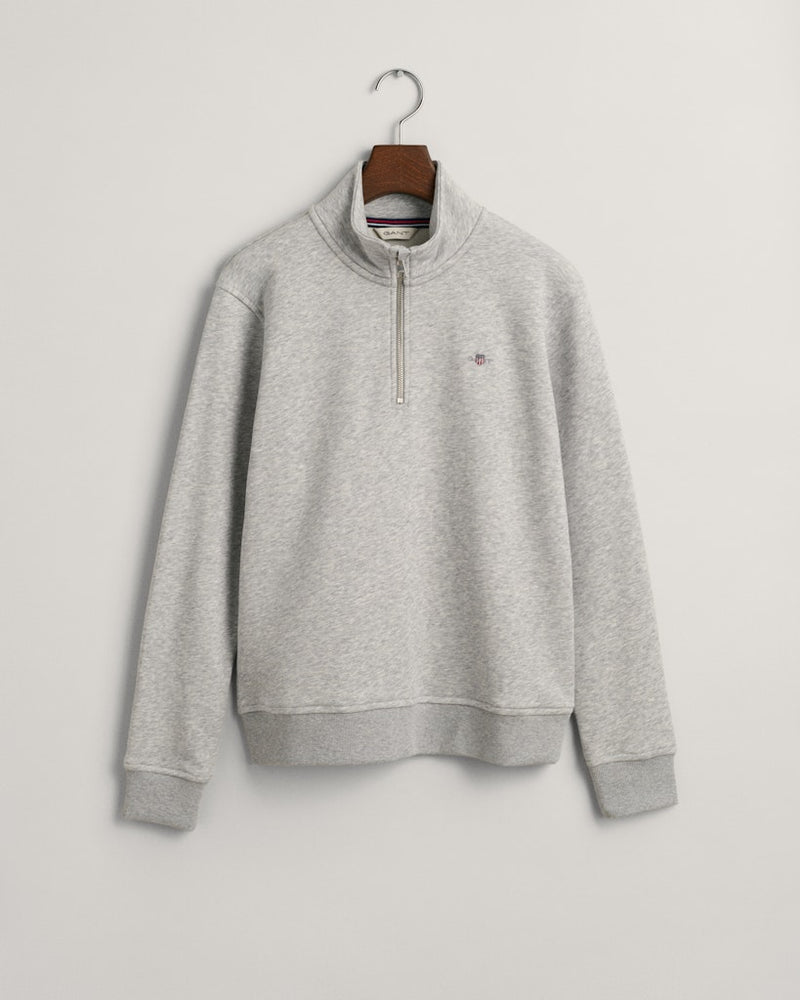 Shield 1/2 Zip Sweatshirt - Light Grey Melange