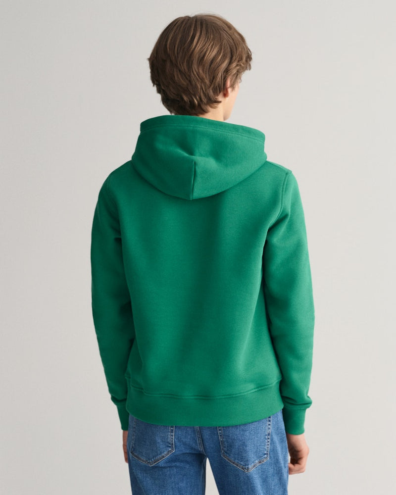 Tonal Shield Hoodie - Wild Green