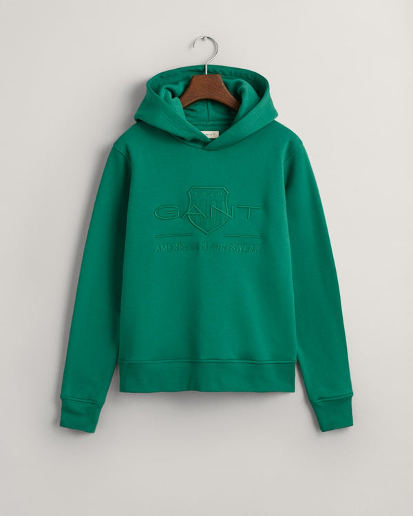 Tonal Shield Hoodie - Wild Green