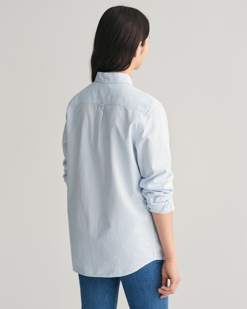 Oxford Striped Buttondown Shirt - Capri Blue