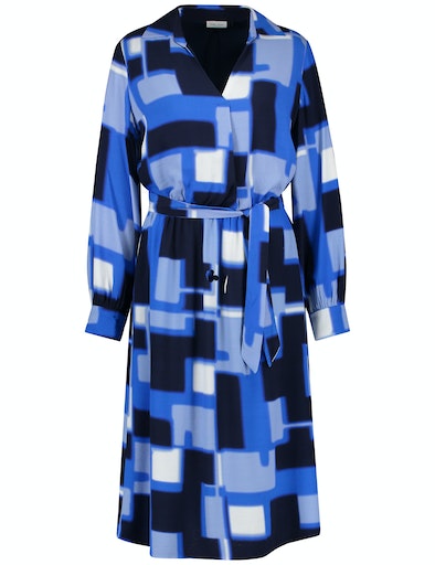 Shades Of Blue Dress - Blue Print