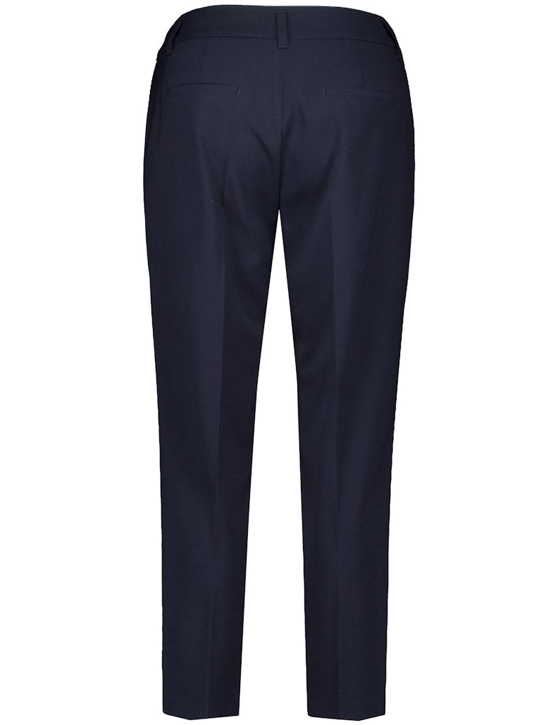 Blue Dimension Crop Trouser - Navy