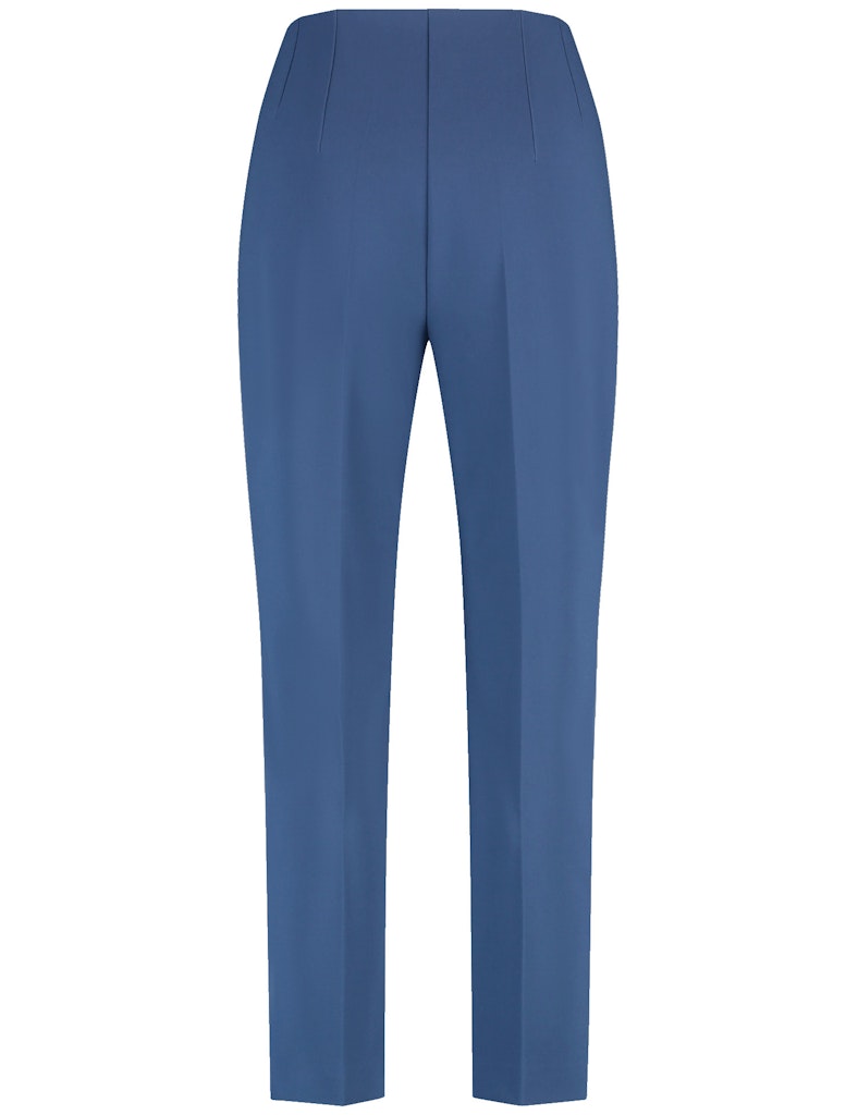 Blue Dimension Crop Trouser - Blue Steel