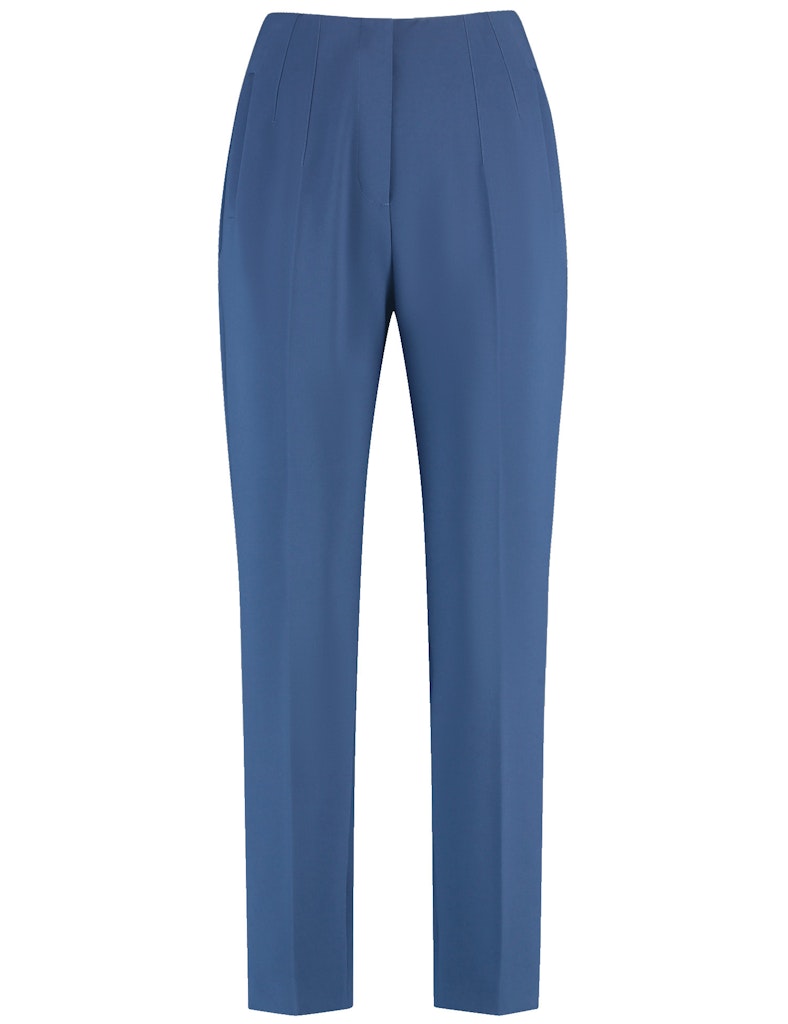 Blue Dimension Crop Trouser - Blue Steel