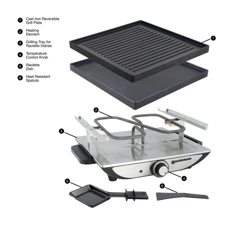 Geneva 4 Person Raclette Party Grill