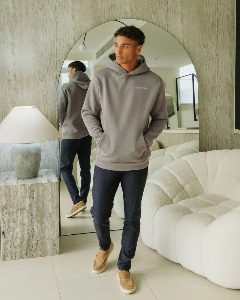 Script Hoodie - Slate Grey