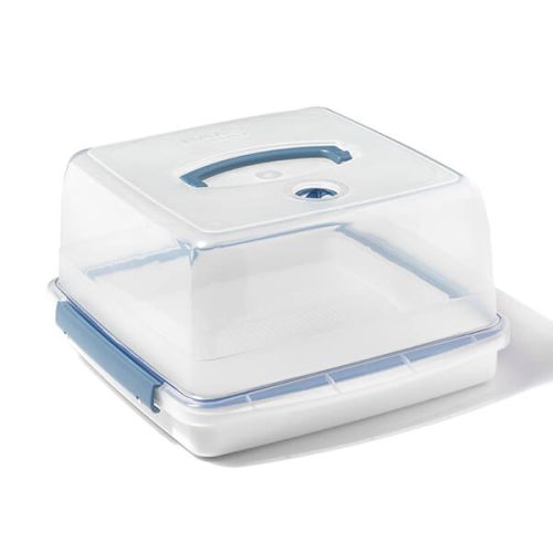 12.6L Square Cake Box With Tray & Carry Handle