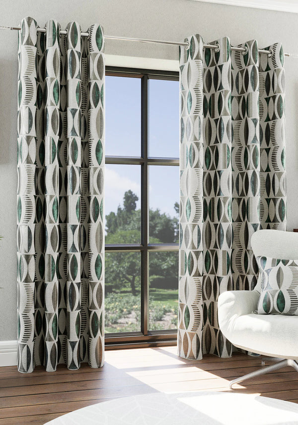 Himalaya Marine Readymade Eyelet Curtains - 132" x 90"