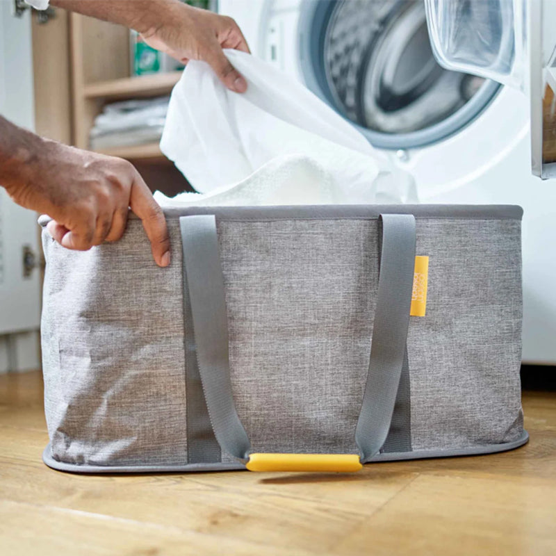 Hold-All Collapsible 35L Laundry Basket - Grey