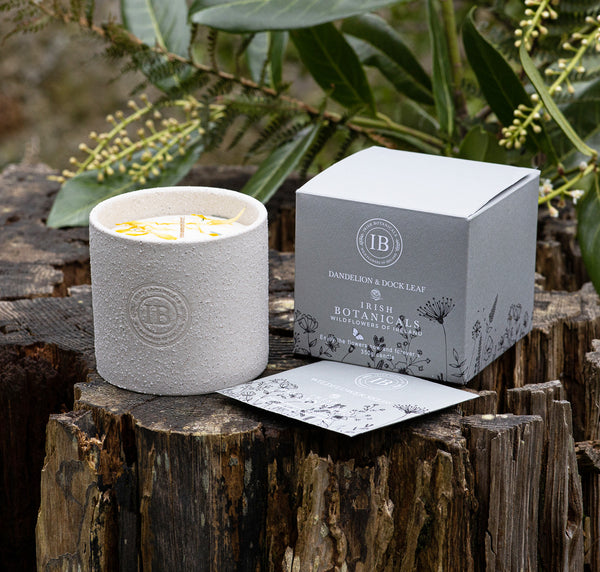 Wildflowers of Ireland Candle - Dandelion & Dock Leaf