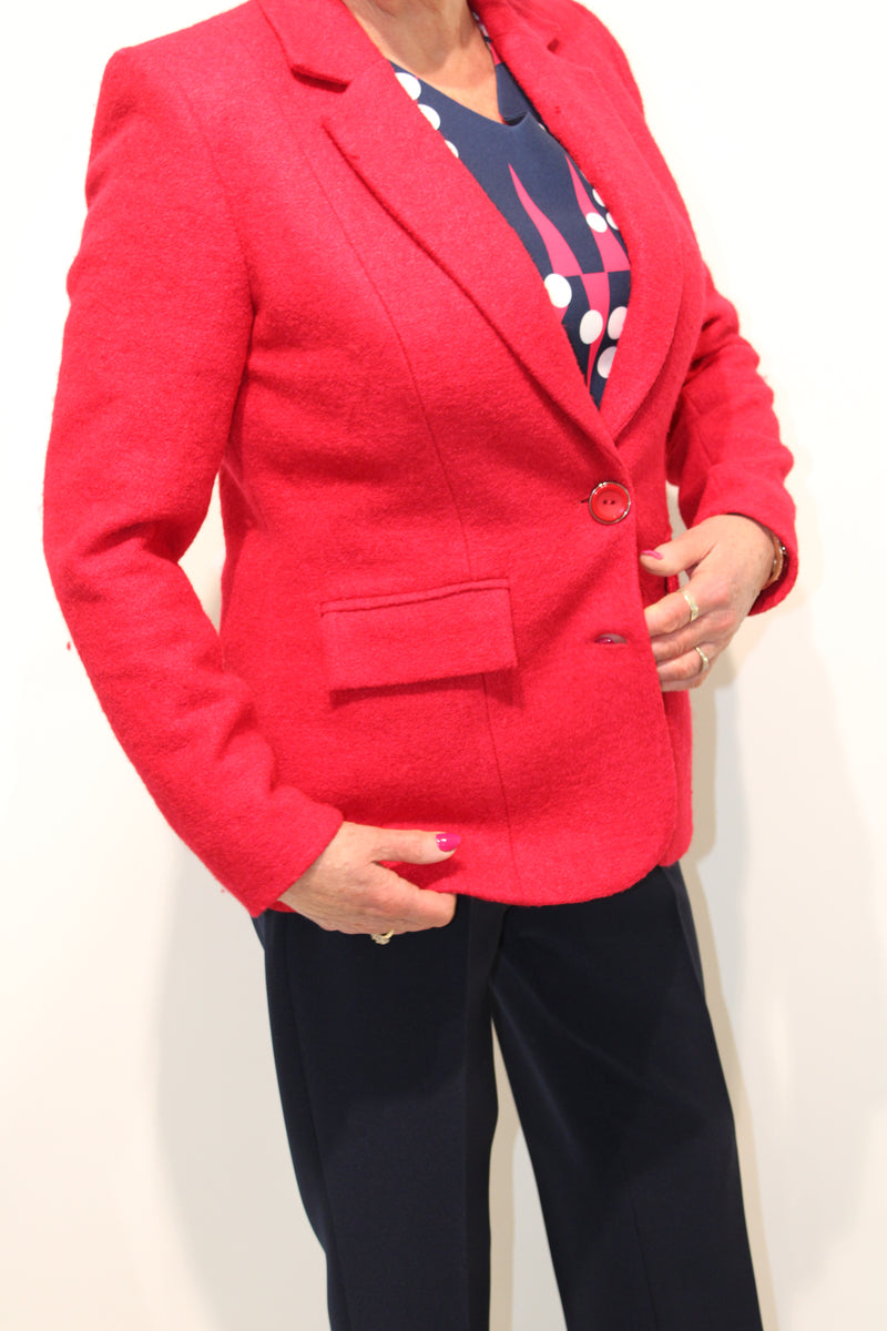 Dolores Wool Blazer - Red