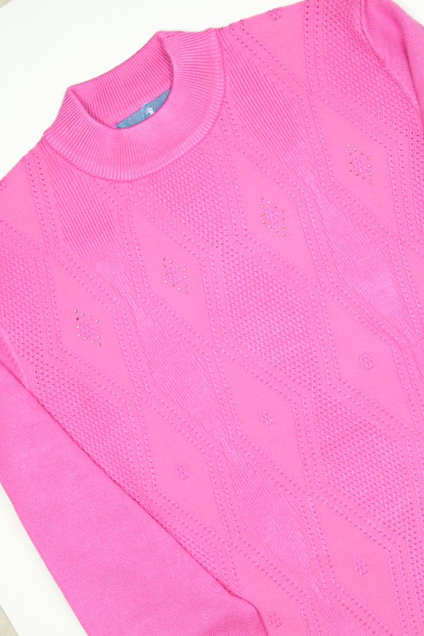 Turtle Neck Jumper - Petal Pink