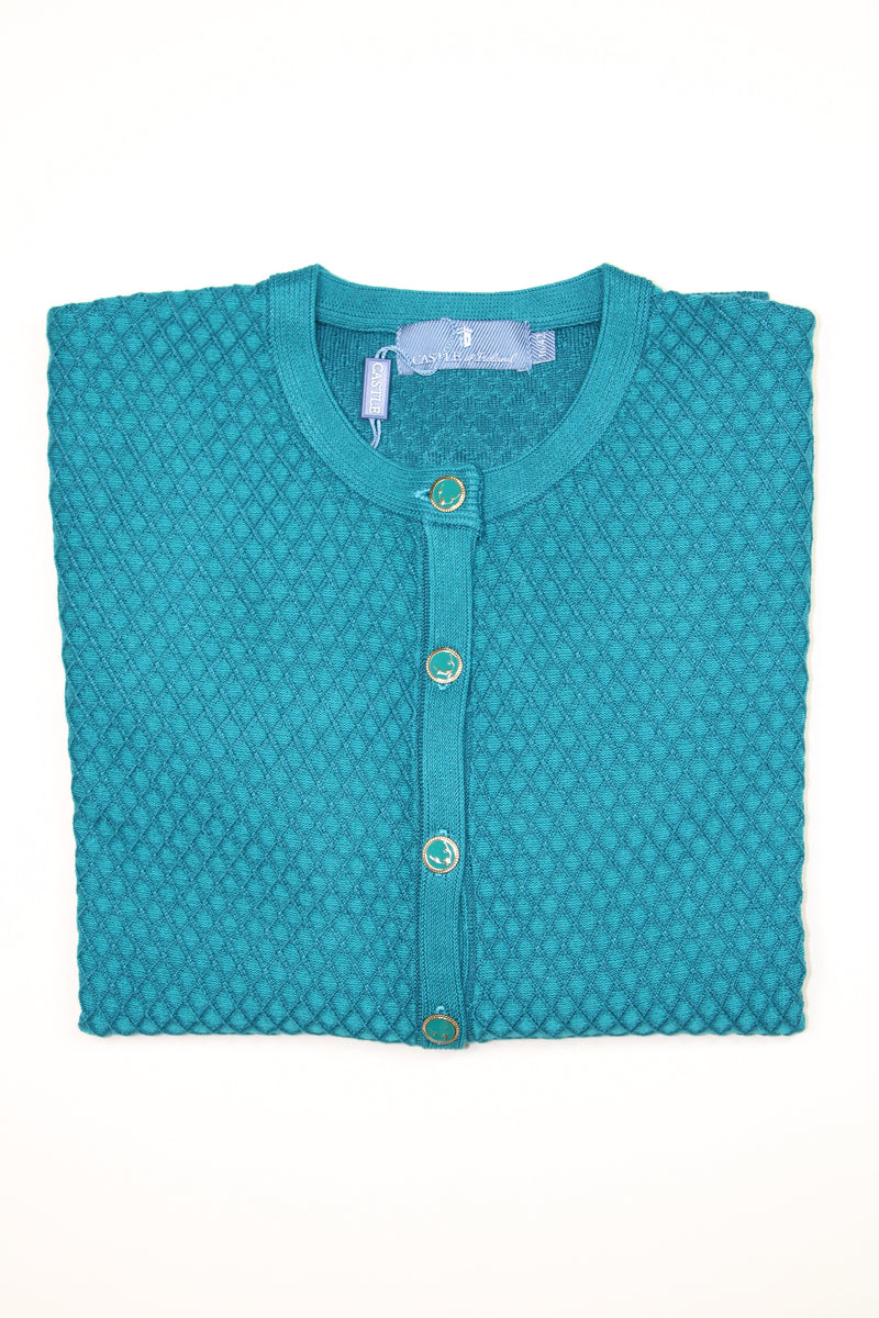 Cardigan - Petrol Blue