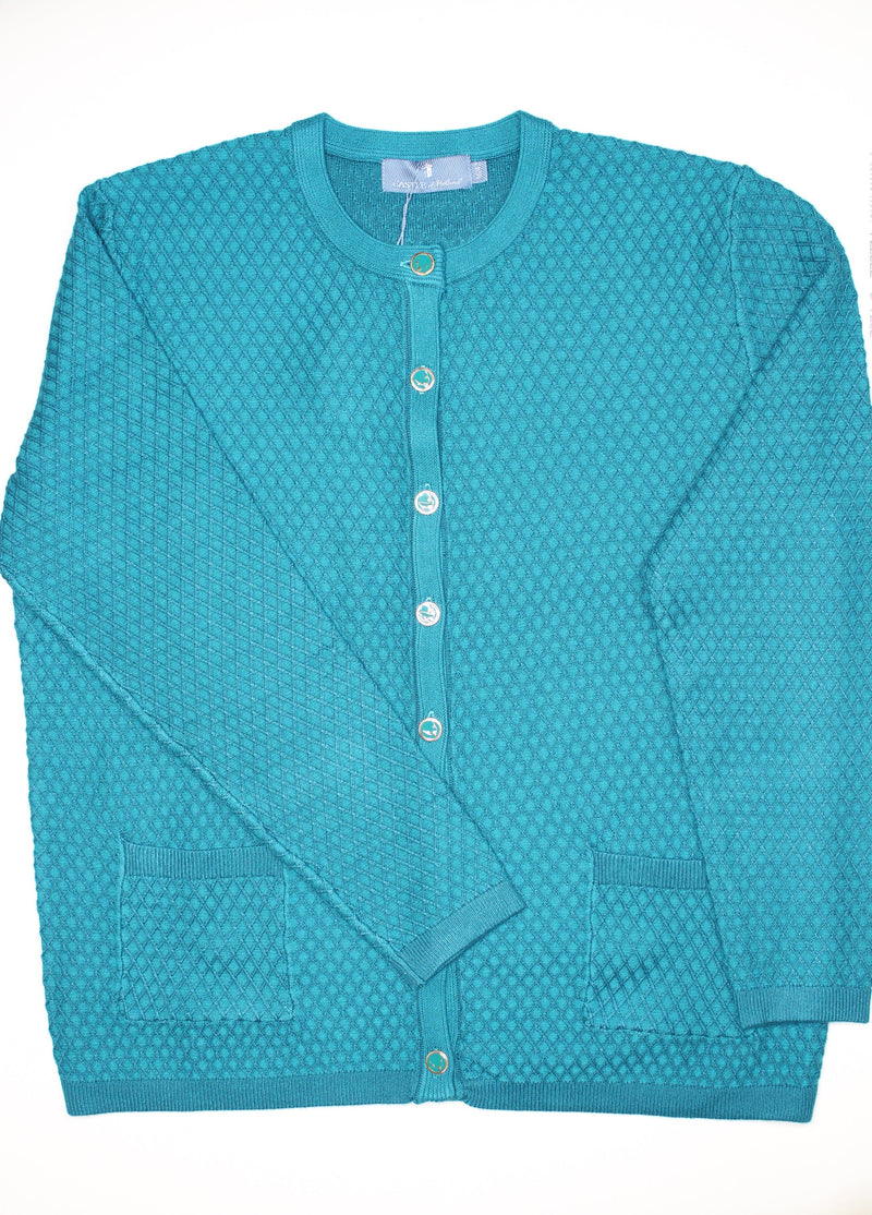 Cardigan - Petrol Blue