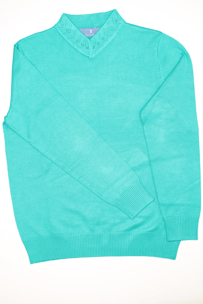 Round Neck Jumper - Green Lagoon