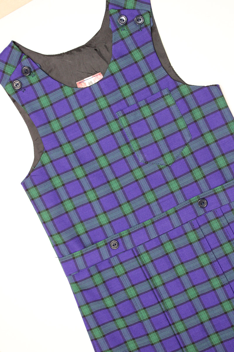 Tartan Pinafore - Purple