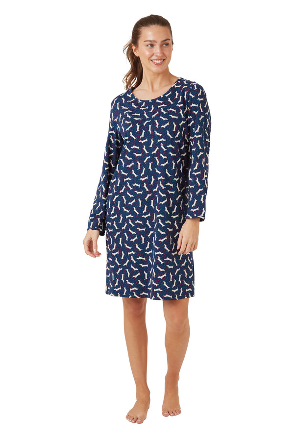 Dachshund Nightshirt - Navy