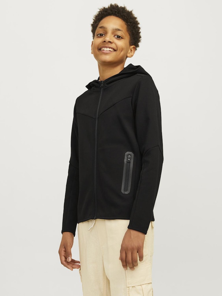 Fusion Zipped Hoodie - Black