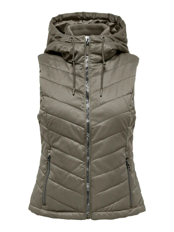 Bonie Hooded Gilet - Vetiver