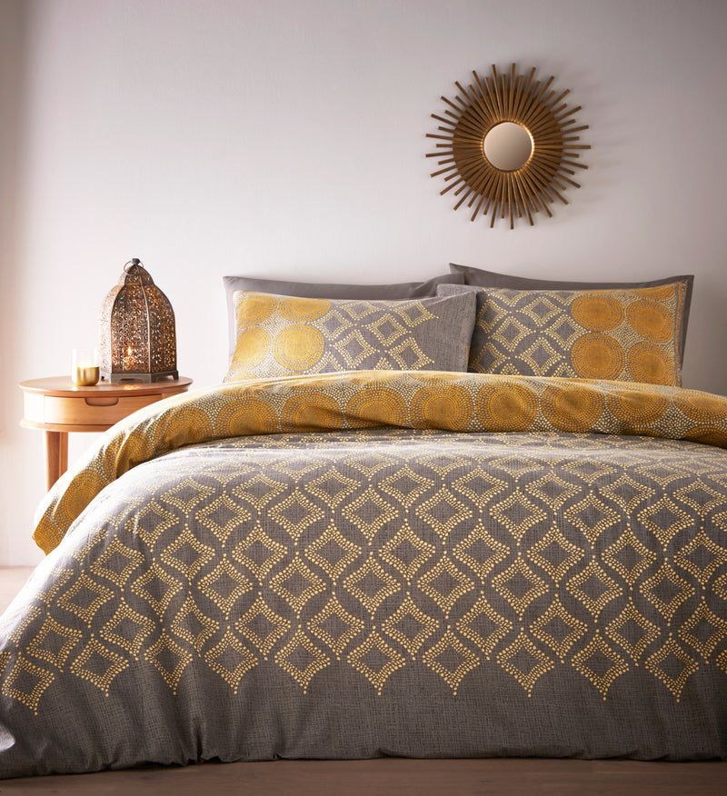 Joel Duvet Cover Set - Ochre