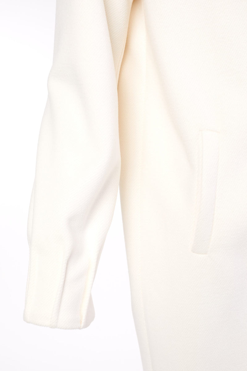 Pleated Cuff Coat - Off White