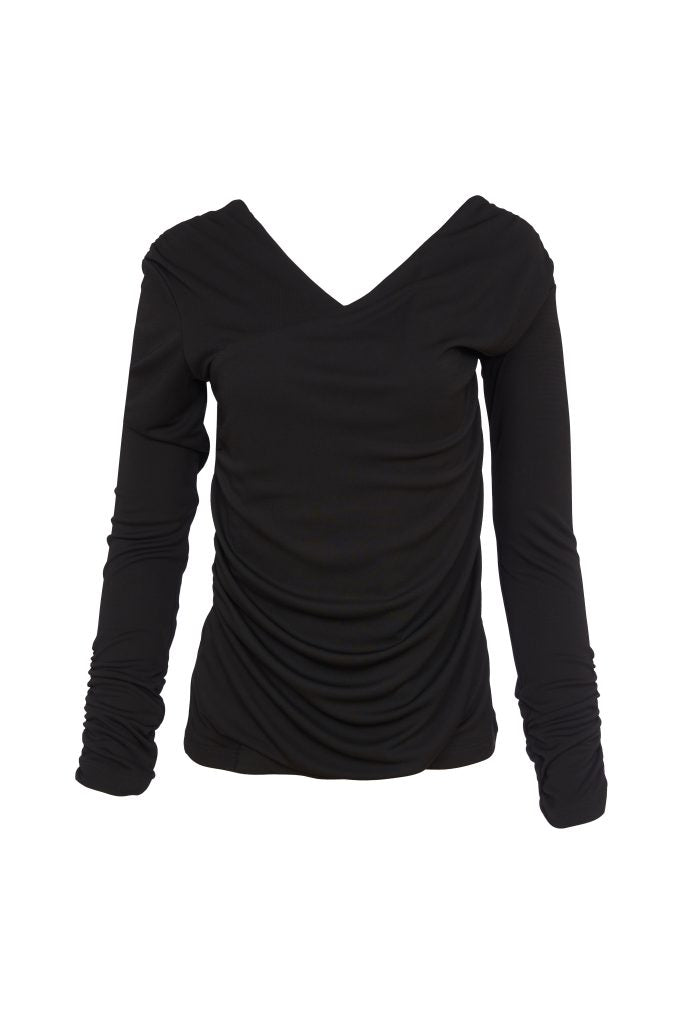 Ruched Soft Top - Black